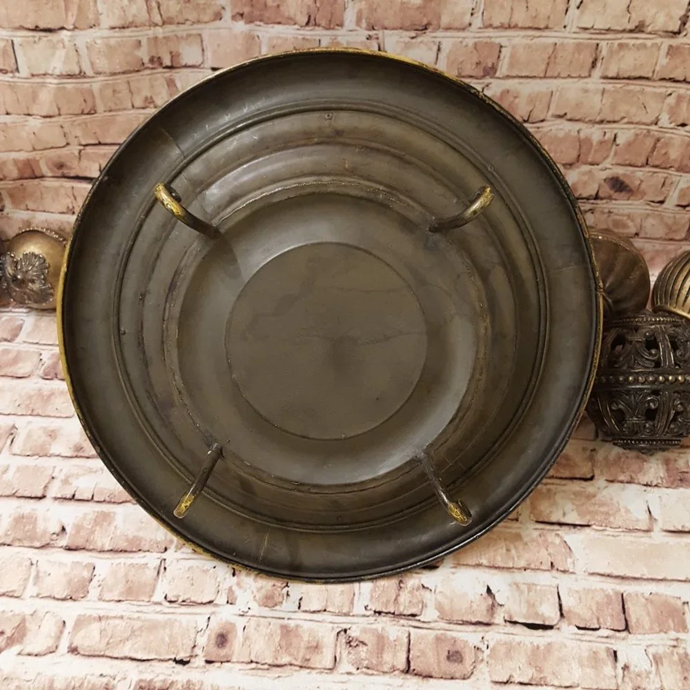 Decorative Metal Basket With Birds and Leaves 5 Balls Included